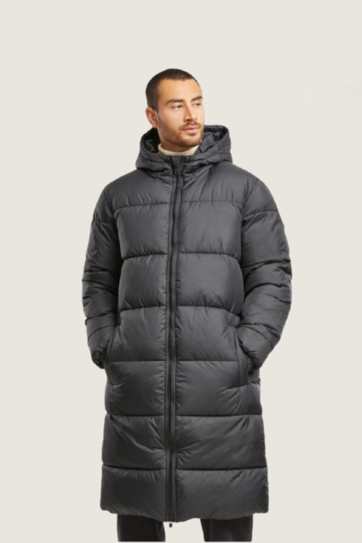 Herren Winterjacke Long Puffer